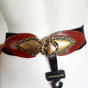 DAY-LORD vintage elastic black belt S/M